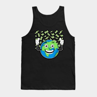 Planet Money - Space Explorer Astronaut Funny Cosmonaut Cash Tank Top